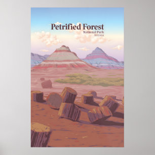 Póster Cartel de viaje al Parque Nacional del Bosque Petr