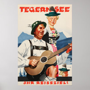 Póster Cartel de viaje Alemania Tegernsee - su viaje