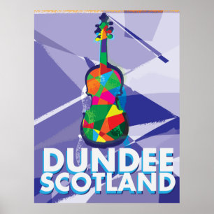 Póster Cartel de viaje antiguo de Dundee