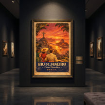 Cartel de viaje antiguo de Río de Janeiro | Pared
