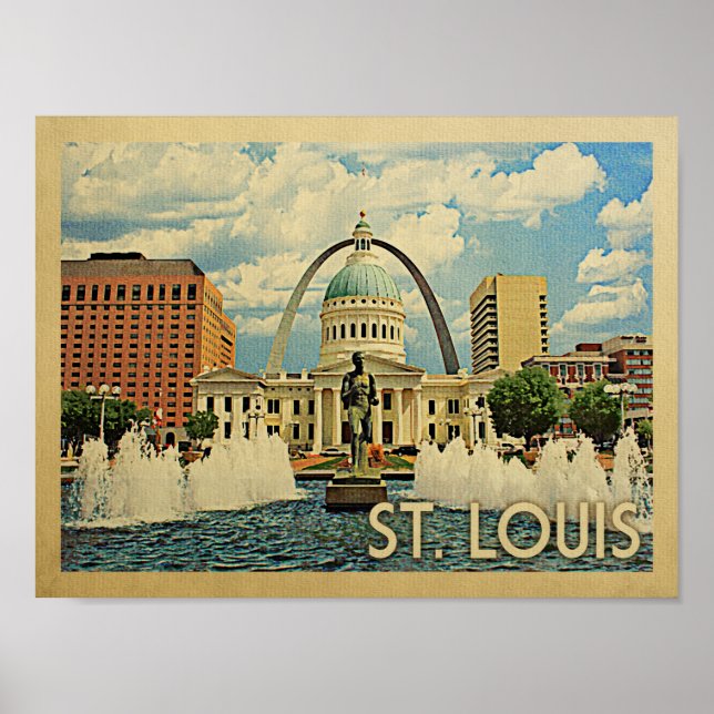 Póster Cartel de viaje antiguo de Saint Louis (Frente)