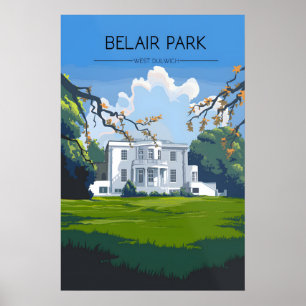Póster Cartel de viaje Belair Park West Dulwich Londres