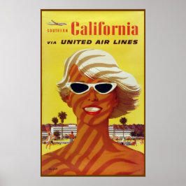 Póster Cartel de viaje California