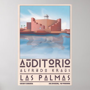 Póster Cartel de Viaje Contemporáneo del Auditorio Alfred