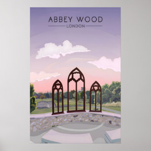 Póster Cartel de viaje de Abbey Wood Londres