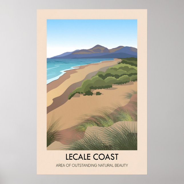 Póster Cartel de viaje de AONB de la costa de Lecale (Frente)