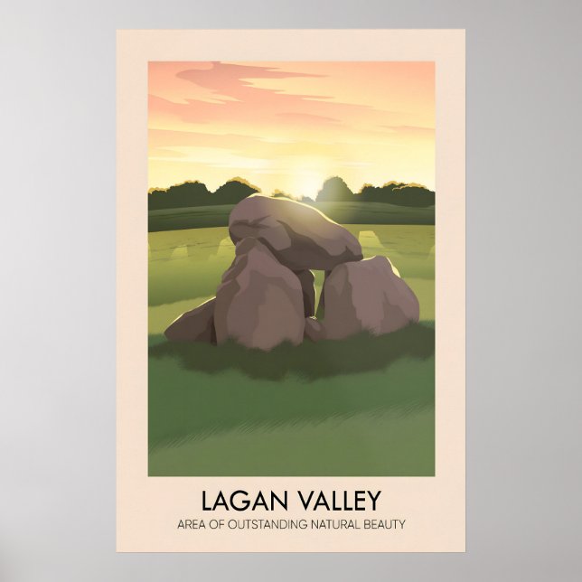 Póster Cartel de viaje de AONB del Valle de Lagan (Frente)