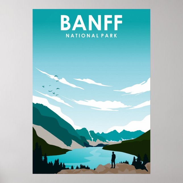 Póster Cartel de viaje de Banff National Park Canada (Frente)