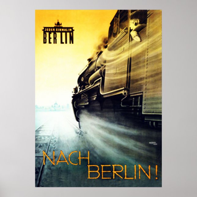 Póster Cartel de viaje de Berlín Alemania de 1926 (Frente)