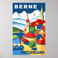 Cartel de viaje de Berna, Suiza