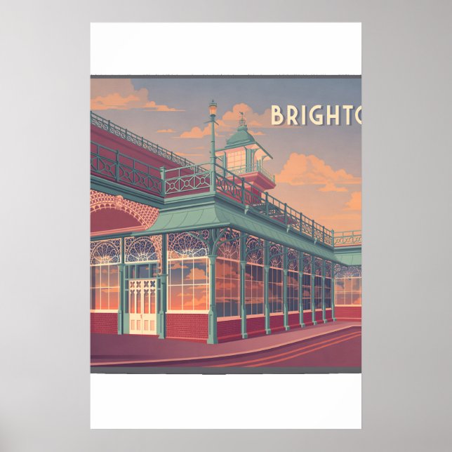 Póster Cartel de viaje de Brighton (Frente)