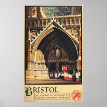 Cartel de viaje de Bristol GWR de 1933