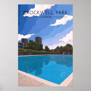 Póster Cartel de viaje de Brockwell Park Londres