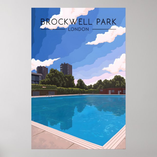 Póster Cartel de viaje de Brockwell Park Londres (Frente)