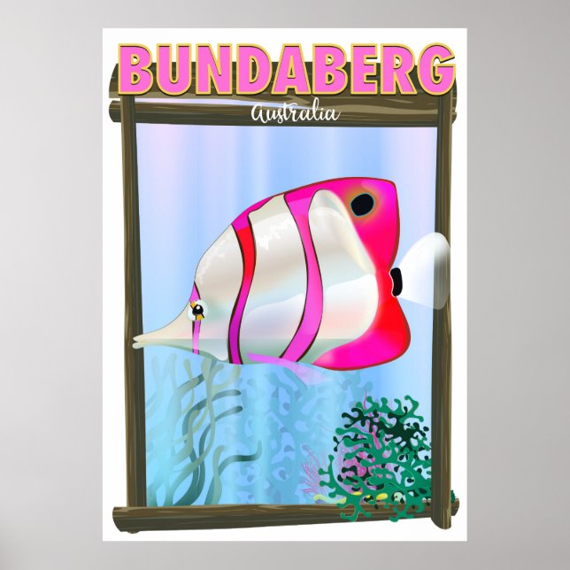 Póster Cartel de viaje de Bundaberg Australia (Frente)