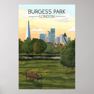 Póster Cartel de viaje de Burgess Park Londres