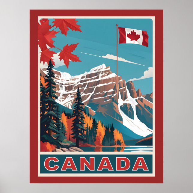 Póster Cartel de viaje de Canadá (Frente)
