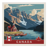 Cartel de viaje de Canadá