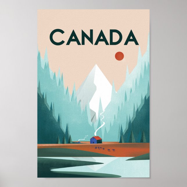 Póster Cartel de viaje de Canadá (Frente)