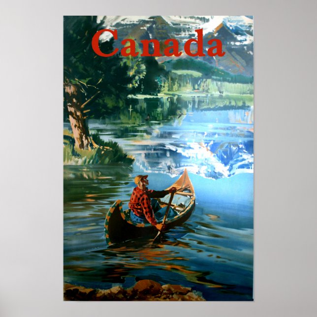 Póster Cartel de viaje de Canadá (Frente)