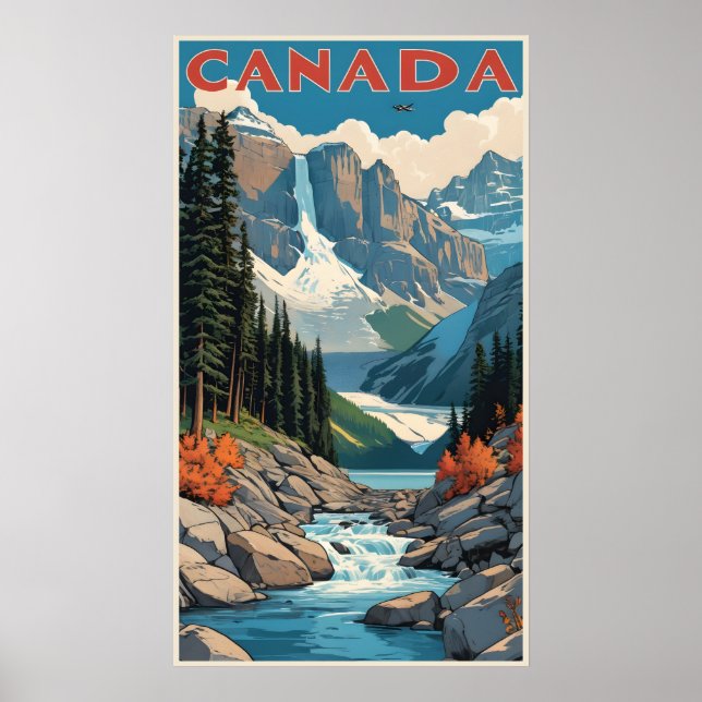 Póster Cartel de viaje de Canadá (Frente)