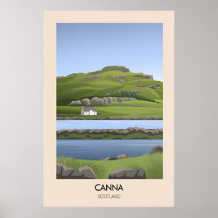 Póster Cartel de viaje de Canna Escocia