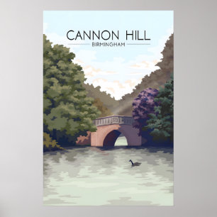 Póster Cartel de viaje de Cannon Hill Birmingham