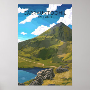 Póster Cartel de viaje de Carrauntoohil Irlanda