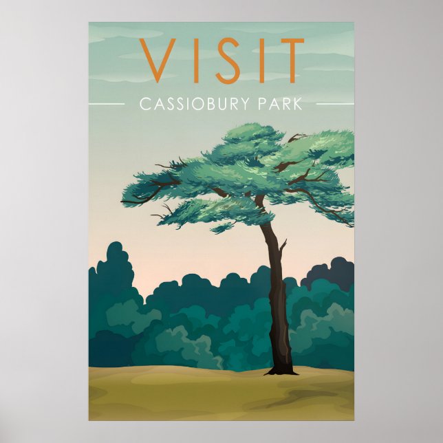 Póster Cartel de viaje de Cassiobury Park Watford (Frente)