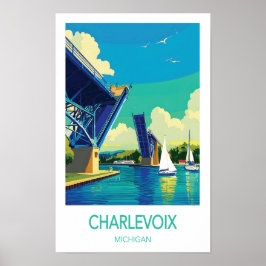 Póster Cartel de viaje de Charlevoix, Míchigan