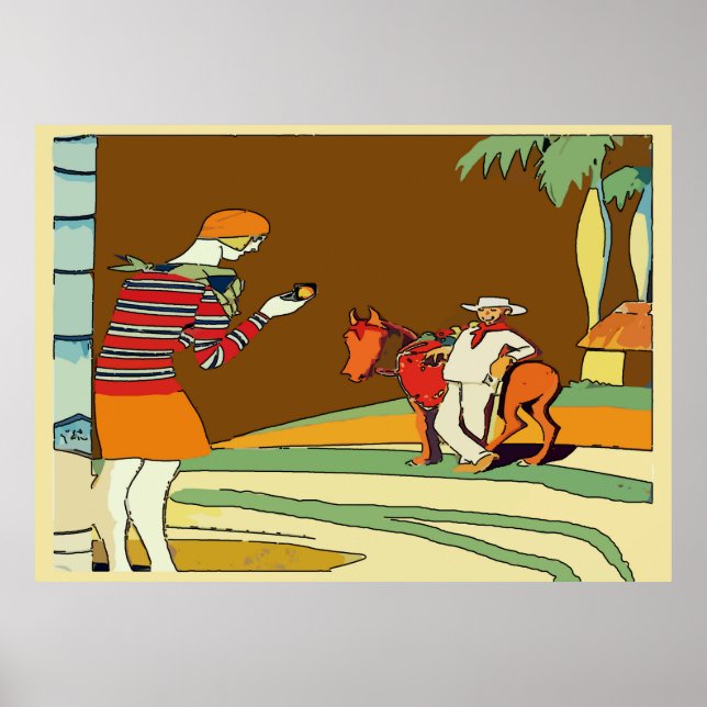 Póster Cartel de viaje de Columbia, añadir texto (Frente)