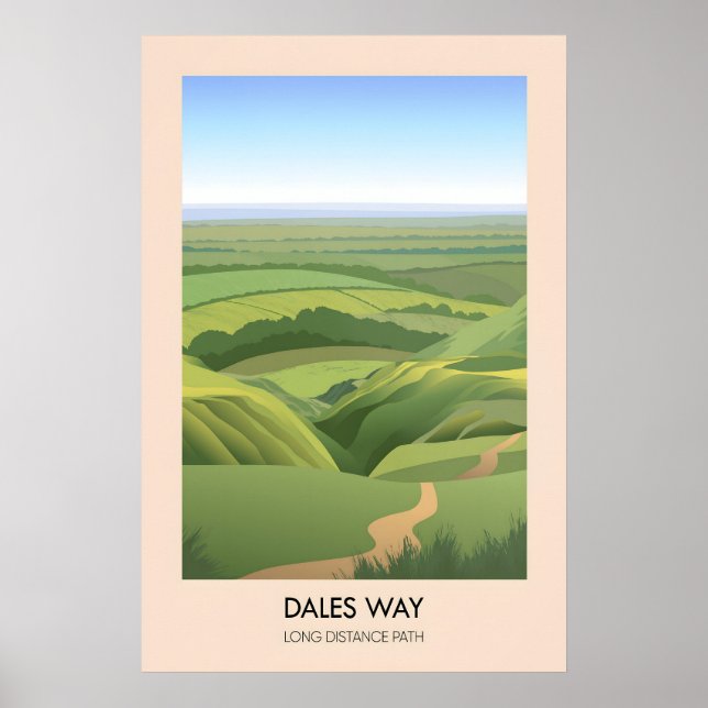 Póster Cartel de viaje de Dales Way (Frente)