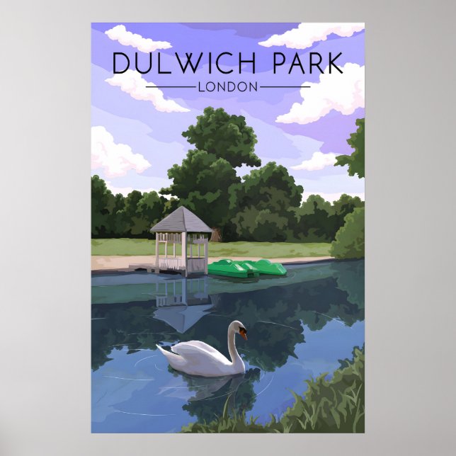 Póster Cartel de viaje de Dulwich Park Londres (Frente)