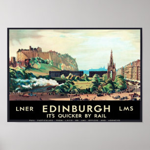 Póster Cartel de Viaje de Edimburgo - Escocia