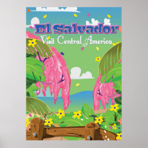 Póster Cartel de viaje de El Salvador.