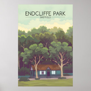 Póster Cartel de viaje de Endcliffe Park Sheffield