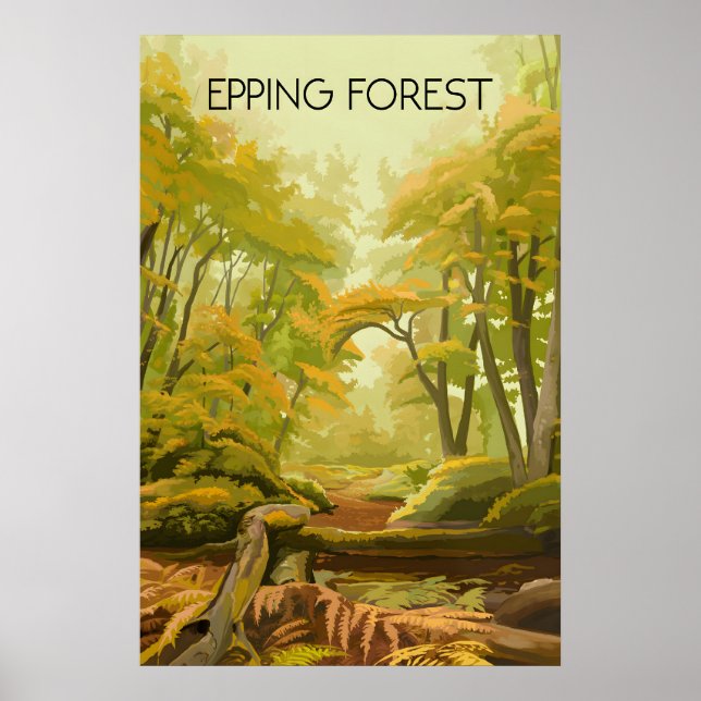 Póster Cartel de viaje de Epping Forest (Frente)