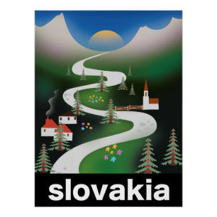 Póster cartel de viaje de Eslovaquia