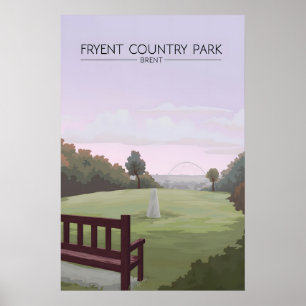 Póster Cartel de viaje de Fryent Country Park Brent Londr