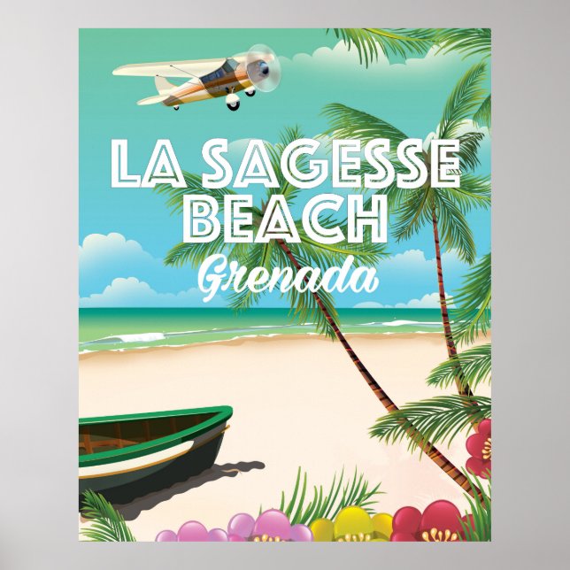 Póster Cartel de viaje de Granada La Sagesse (Frente)