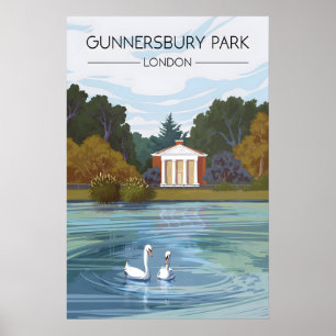 Póster Cartel de viaje de Gunnersbury Park Londres