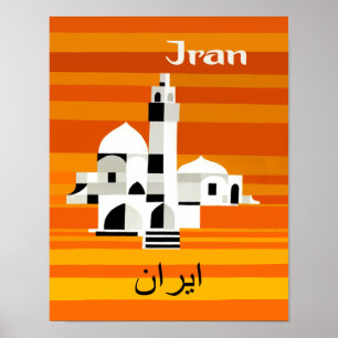 Póster Cartel de viaje de Irán