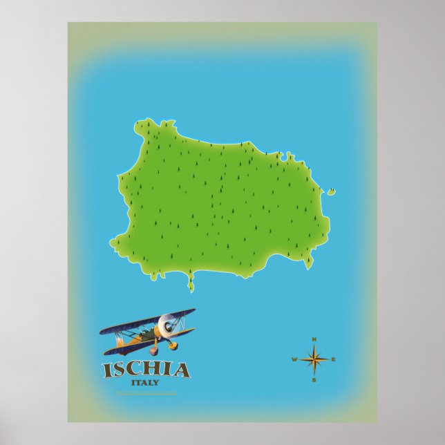 Póster Cartel de viaje de Ischia Italy (Frente)