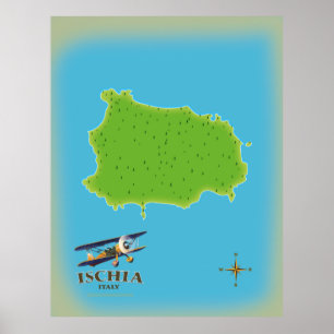Póster Cartel de viaje de Ischia Italy
