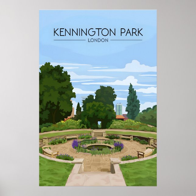Póster Cartel de viaje de Kennington Park Londres (Frente)