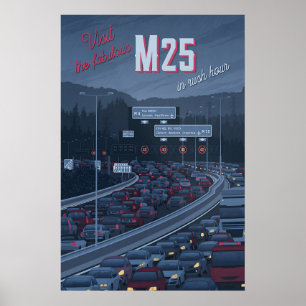 Póster Cartel de viaje de la autopista M25