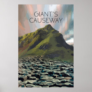 Póster Cartel de viaje de la Calzada del Gigante