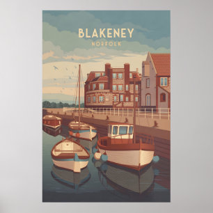 Póster Cartel de viaje de la costa de Blakeney Norfolk