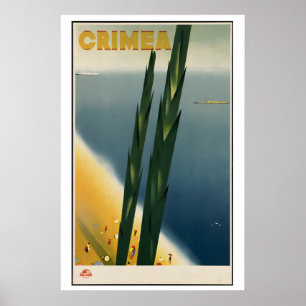 Póster Cartel de viaje de la era soviética de Crimea - En