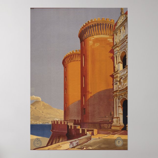 Póster Cartel de Viaje de la Vieja Italia (Frente)